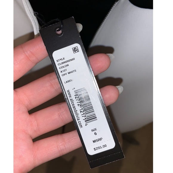 Alice & Olivia Asymmetrical White Wrap Dress—NWT - Picture 12 of 16